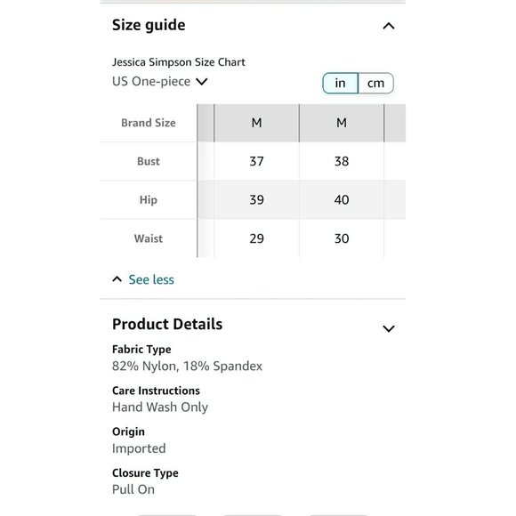 Jessica Simpson Women's Firework V-Wire Bandeau One-Piece Swimsuit Size Medium - Picture 15 of 16